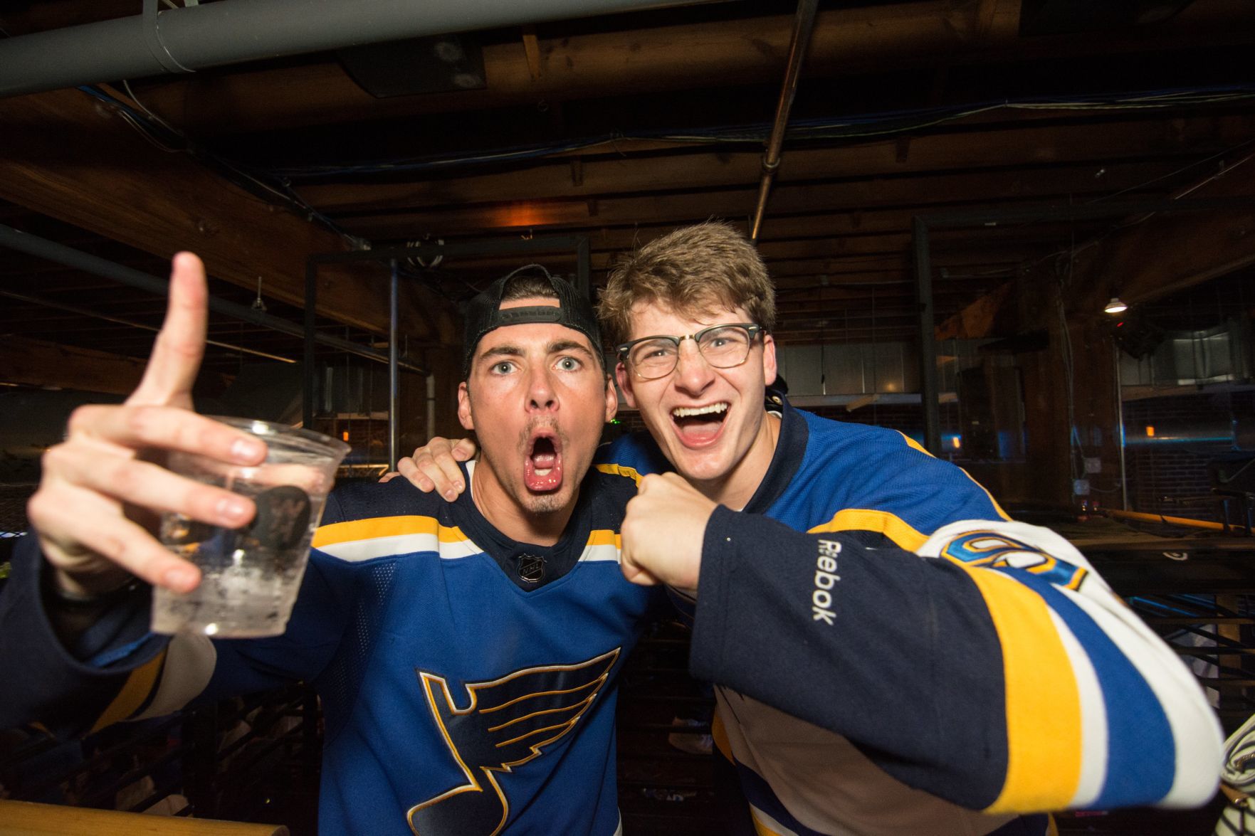 Blues Fans at Wheelhouse during Stanley Cup Final Game 7. Spons